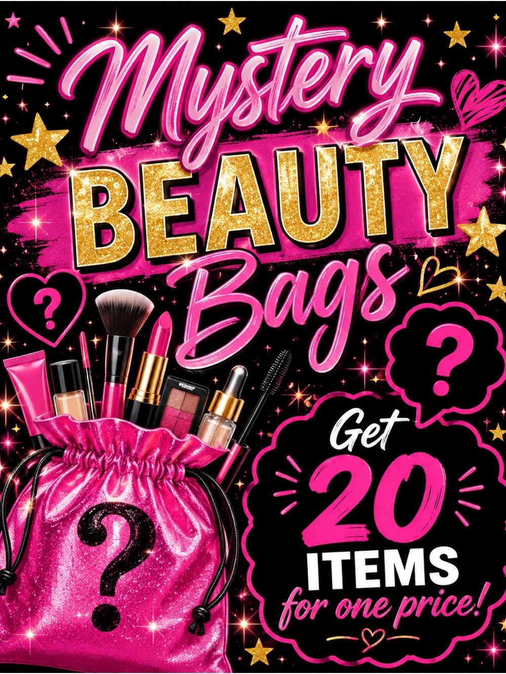 Mystery Beauty Bags - Pink Surprise Makeup Set